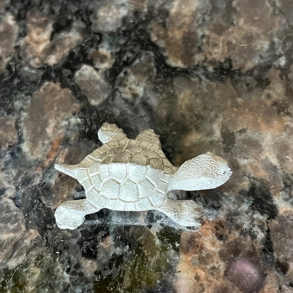 Vintage 80s Spoontique Cast Pewter Turtle - Picture 3 of 5